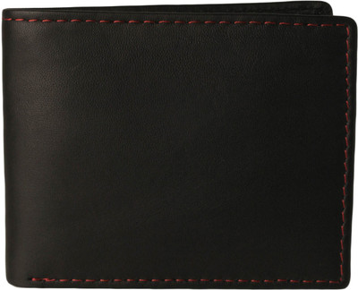 PAVO FASHION Men Black Genuine Leather Wallet(5 Card Slots)