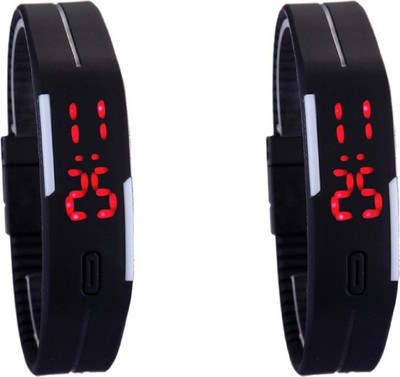 

DV ENTERPRISE BLACK BELT LED DIGITAL TWO COMBO WATCH FOR MALE AND FEMALE(B-G) Watch - For Boys & Girls