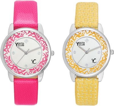 Youth Club COMBO-PNKYLW25 NEW NEON PAIR Watch  - For Girls   Watches  (Youth Club)