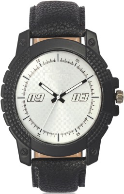 FASHION POOL VOLGA MEN'S WATER PROOF WATCH WITH A UNIQUE DIAL SHAPE WITH SILVER BLACK COLOR COMBINATION FESTIVAL SPECIAL ANTI ALLERGIC LEATHER BELT WATCH FOR PROFESSIONAL & CASUAL WEAR Watch  - For Boys   Watches  (FASHION POOL)