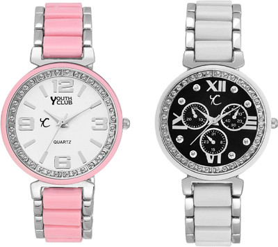 

Youth Club COMBO-PRLPINKMST NEW STUDDED PEARLY PAIR Watch - For Girls