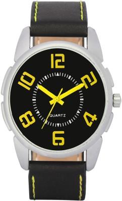 FASHION POOL VOLGA MEN'S WATER PROOF STAINLESS STEEL DIAL WITH MOST UNIQUE DIAL WITH BLACK & YELLOW COLOR COMBINATION FESTIVAL SPECIAL ANTI ALLERGIC LEATHER BELT FOR PROFESSIONAL & CASUAL WEAR Watch  - For Boys   Watches  (FASHION POOL)