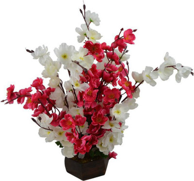 

paradise para-redwhflwpot-78 Multicolor Orchids Artificial Flower with Pot(12 inch, Pack of 1)