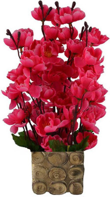 

paradise para-flw-85 Multicolor Orchids Artificial Flower with Pot(12 inch, Pack of 1)