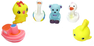 TALKING GANESHA 6 Pcs Baby Swimming Sounding Animals Bath Toy (multicolor) Bath Toy(Multicolor)