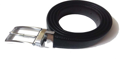 

BABA BLESSINGS Men Formal, Evening Black Texas Leatherite Reversible Belt