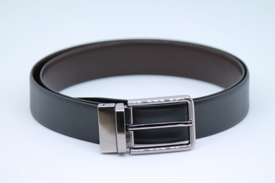

LWI Men Formal Black, Tan Genuine Leather Reversible Belt, Black;brown