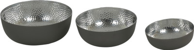 

Yucad Silver and Grey Bowl Aluminium Bowl Set(Grey)