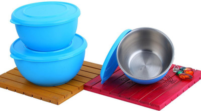 

Caryn Stainless Steel Blue Micro Bowl Stainless Steel Bowl Set(Blue, Pack of 3)