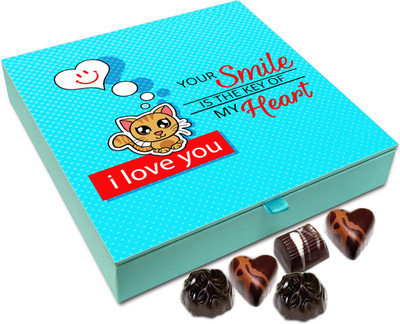 

Chocholik Gift Box - Your Smile Is The Key To My Heart Chocolate Box - 9pc Truffles(108 g)