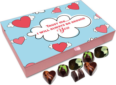 

Chocholik Gift Box - Trust Me I Will Always Be Around You Chocolate Box - 12pc Truffles(144 g)