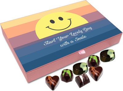 

Chocholik Gift Box - Start Your day With A Lovely Smile Chocolate Box - 12pc Truffles(144 g)