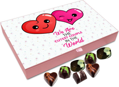 

Chocholik Gift Box - We Are The Cutest Couple In The World Chocolate Box - 12pc Truffles(144 g)
