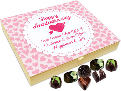 

Chocholik Gift Box - On Your Anniversary We Wish You Lots Of Happiness And Joy Chocolate Box - 20pc Truffles(240 g)