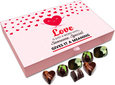 

Chocholik Gift Box - Love Is Just A Word Until Someone Special Gives It A Meaning Chocolate Box - 12pc Truffles(144 g)