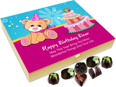 

Chocholik Gift Box - Happy Birthday Dear Chocolate Box - 20pc Truffles(240 g)
