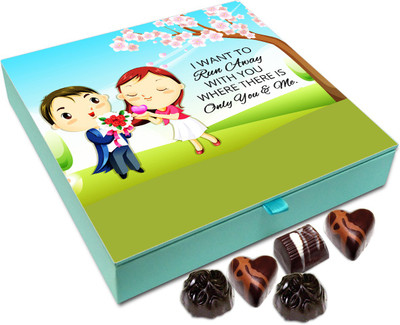 

Chocholik Gift Box - I Want To Run Away With You Chocolate Box - 9pc Truffles(108 g)