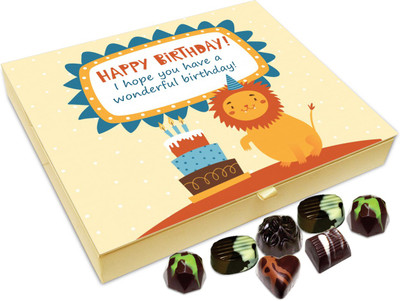 

Chocholik Gift Box - I Hope You Have A Wonderful Birthday Chocolate Box - 20pc Truffles(240 g)