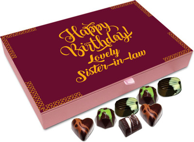 

Chocholik Gift Box - Happy Birthday Lovely Sister In Law Chocolate Box - 12pc Truffles(144 g)