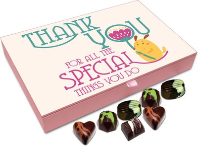 

Chocholik Gift Box - Thank You For All The Special Things You Do Chocolate Box - 12pc Truffles(144 g)