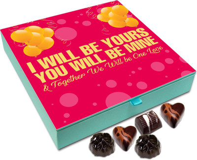 

Chocholik Gift Box - I Will Be Yours And You Will Be Mine Chocolate Box - 9pc Truffles(108 g)