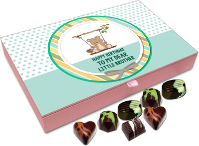 

Chocholik Gift Box - Happy Birthday To My Dear Little Brother Chocolate Box - 12pc Truffles(144 g)