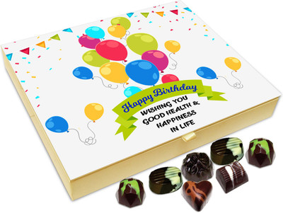 

Chocholik Gift Box - On Your Birthday I Wish You Good Health And Happiness Chocolate Box - 20pc Truffles(240 g)