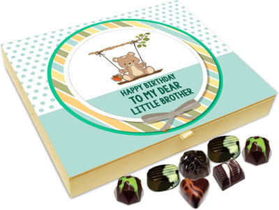 

Chocholik Gift Box - Happy Birthday To My Dear Little Brother Chocolate Box - 20pc Truffles(240 g)