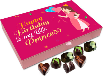 

Chocholik Gift Box - Happy Birthday To My Little Princess Chocolate Box - 12pc Truffles(144 g)