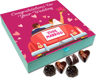 

Chocholik Gift Box - Congratulations For You Wedding Chocolate Box - 9pc Truffles(108 g)