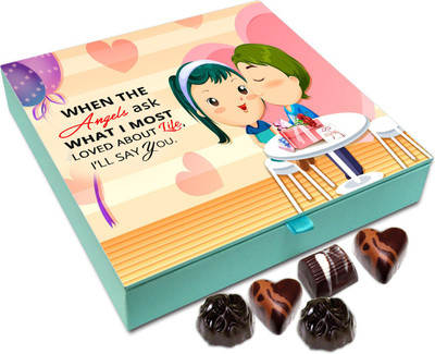 

Chocholik Gift Box - I Love You The Most In my Life Chocolate Box - 9pc Truffles(108 g)