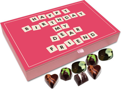 

Chocholik Gift Box - Happy Birthday To My Buddy Chocolate Box - 12pc Truffles(144 g)