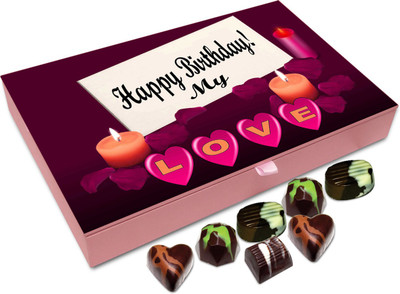 

Chocholik Gift Box - Happy Birthday My Love Chocolate Box - 12pc Truffles(144 g)