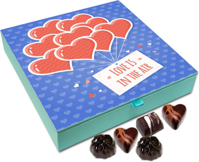 

Chocholik Gift Box - There Is Lots Of Love In The Air Chocolate Box - 9pc Truffles(108 g)