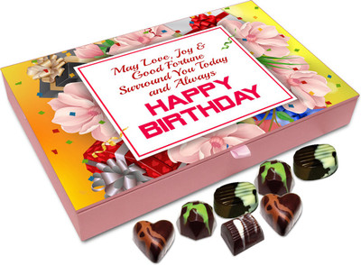 

Chocholik Gift Box - May Love And Good Fortune Surround You On Your Birthday Chocolate Box - 12pc Truffles(144 g)