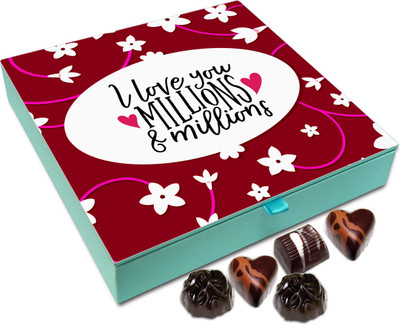 

Chocholik Gift Box - I Love You In Millions And Millions Chocolate Box - 9pc Truffles(108 g)