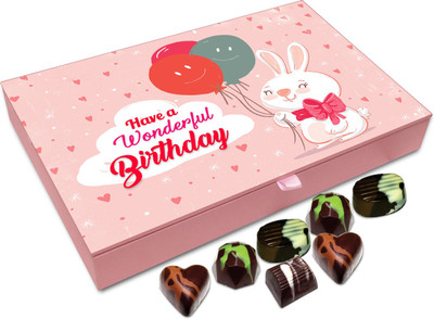

Chocholik Gift Box - Have A Wonderful Birthday Chocolate Box - 12pc Truffles(144 g)