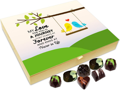 

Chocholik Gift Box - My Love For You Is Never Ending Journey Chocolate Box - 20pc Truffles(240 g)