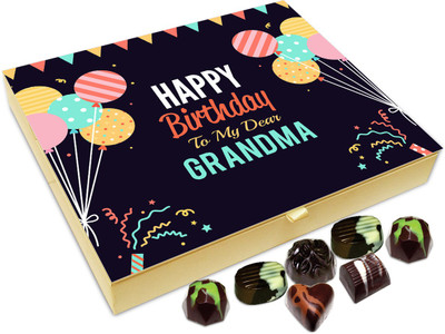 

Chocholik Gift Box - Happy Birthday To My Dear Grandma Chocolate Box - 20pc Truffles(240 g)
