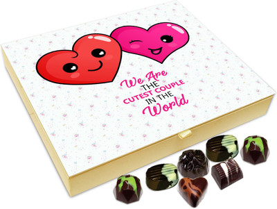 

Chocholik Gift Box - We Are The Cutest Couple In The World Chocolate Box - 20pc Truffles(240 g)