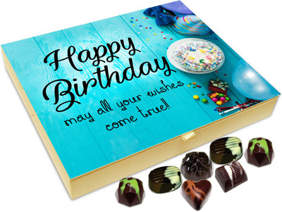 

Chocholik Gift Box - May All Your Wishes Come True On Birthday Chocolate Box - 20pc Truffles(240 g)