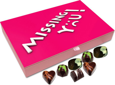 

Chocholik Gift Box - Missing You So Much Chocolate Box - 12pc Truffles(144 g)