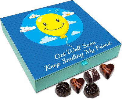 

Chocholik Gift Box - Get Well Soon Keep Smiling My Friend Chocolate Box - 9pc Truffles(108 g)