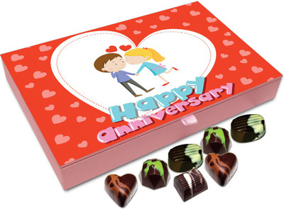 

Chocholik Gift Box - Happy Anniversary My Love Chocolate Box - 12pc Truffles(144 g)