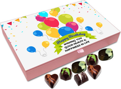

Chocholik Gift Box - On Your Birthday I Wish You Good Health And Happiness Chocolate Box - 12pc Truffles(144 g)