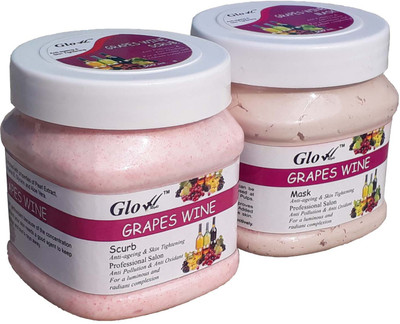 

Glow Right GRAPES WINE SCRUB With GRAPES WINE MASK(Set of 2)