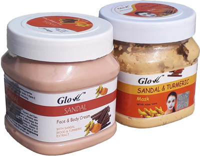 

Glow Right SANDAL FACE & BODY CREAM With SANDAL & TURMERIC MASK(Set of 2)