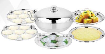 

AIRAN chakmak multi kadhai Induction Bottom Cookware Set(Stainless Steel, 7 - Piece)