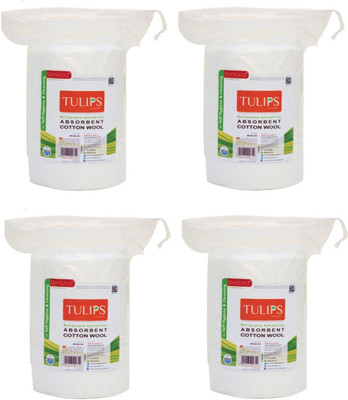 Tulips Absorbent Cotton Wool Roll 50 Gm(Pack of 4)