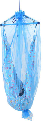 

Furncoms 1031 Hanging Baby Cradle Foldable Hammock Jhula Thuni Thottil, Blue(Blue)